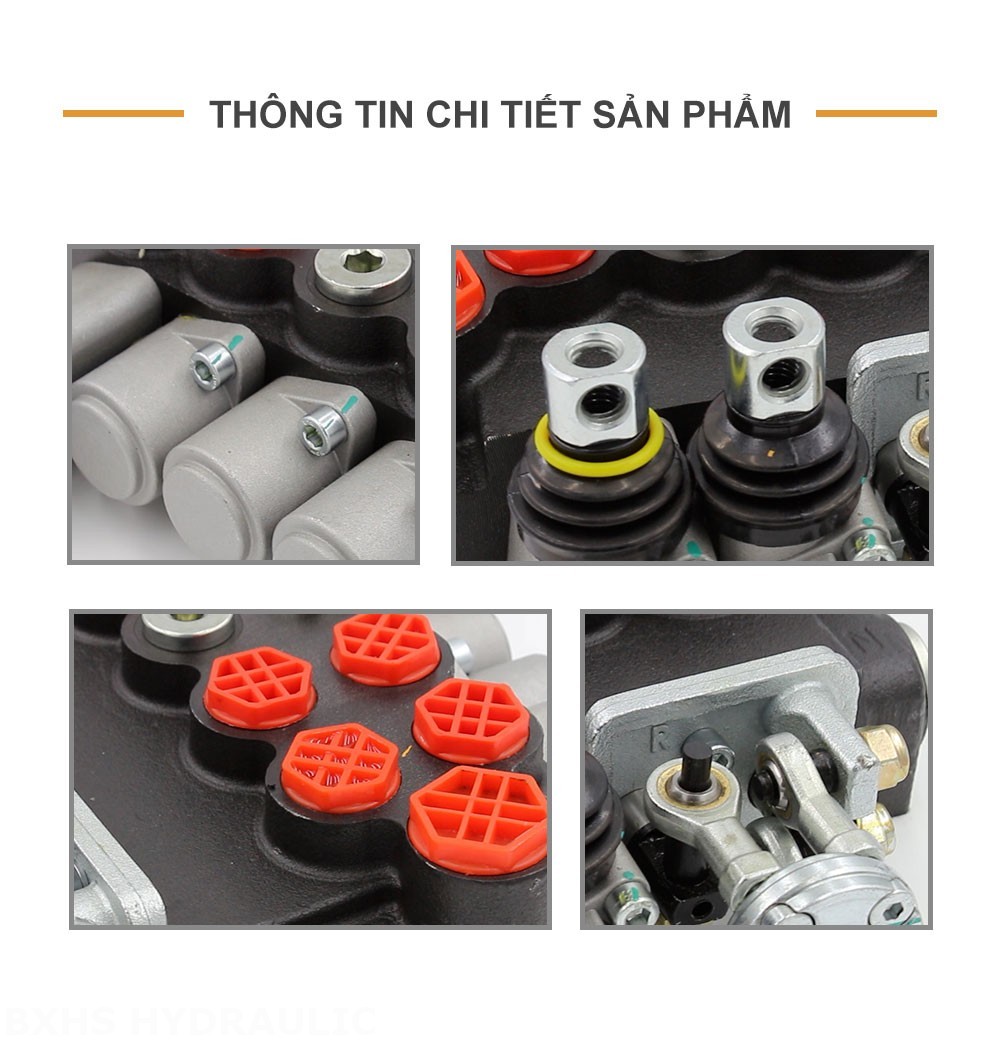 P40 Thủ công và tay điều khiển Xy lanh 4 Van định hướng khối liền